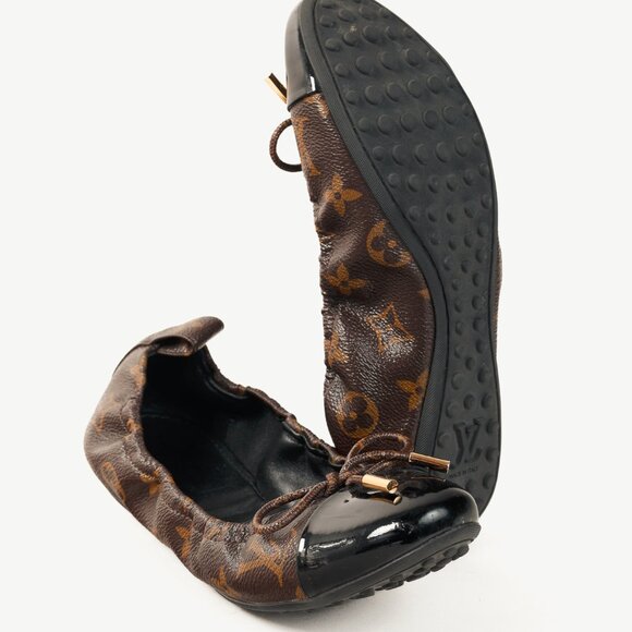 Louis Vuitton Flirty Monogram Canvas Cap-Toe Bow Flats - Picture 5 of 11